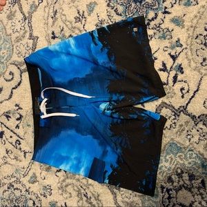 Blue/Black Size XL Swim Trunks